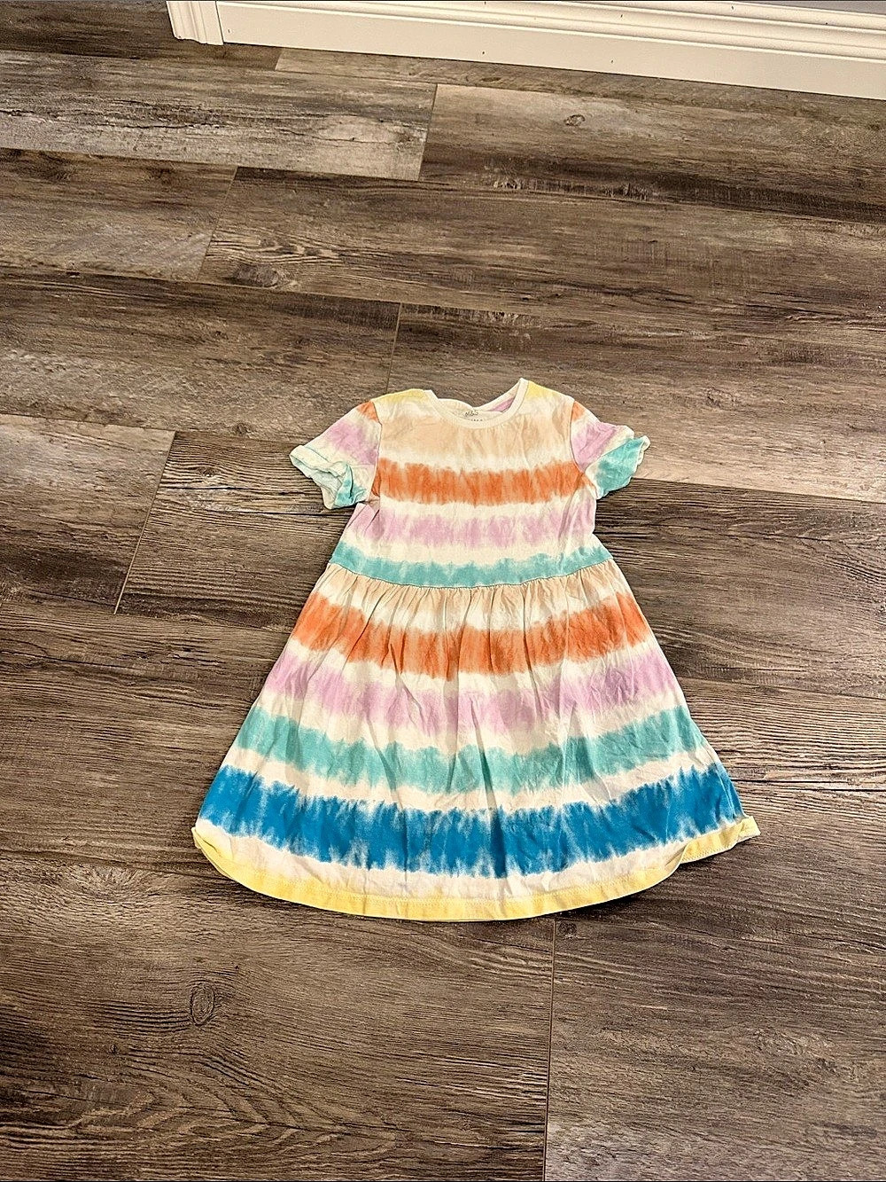 M&S Girls Tie-Dye Dress Multicolor Size 5-6 yrs